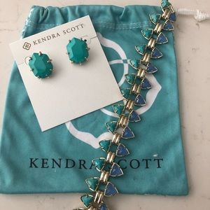Kendra Scott earrings and bracelet set